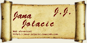 Jana Jolačić vizit kartica